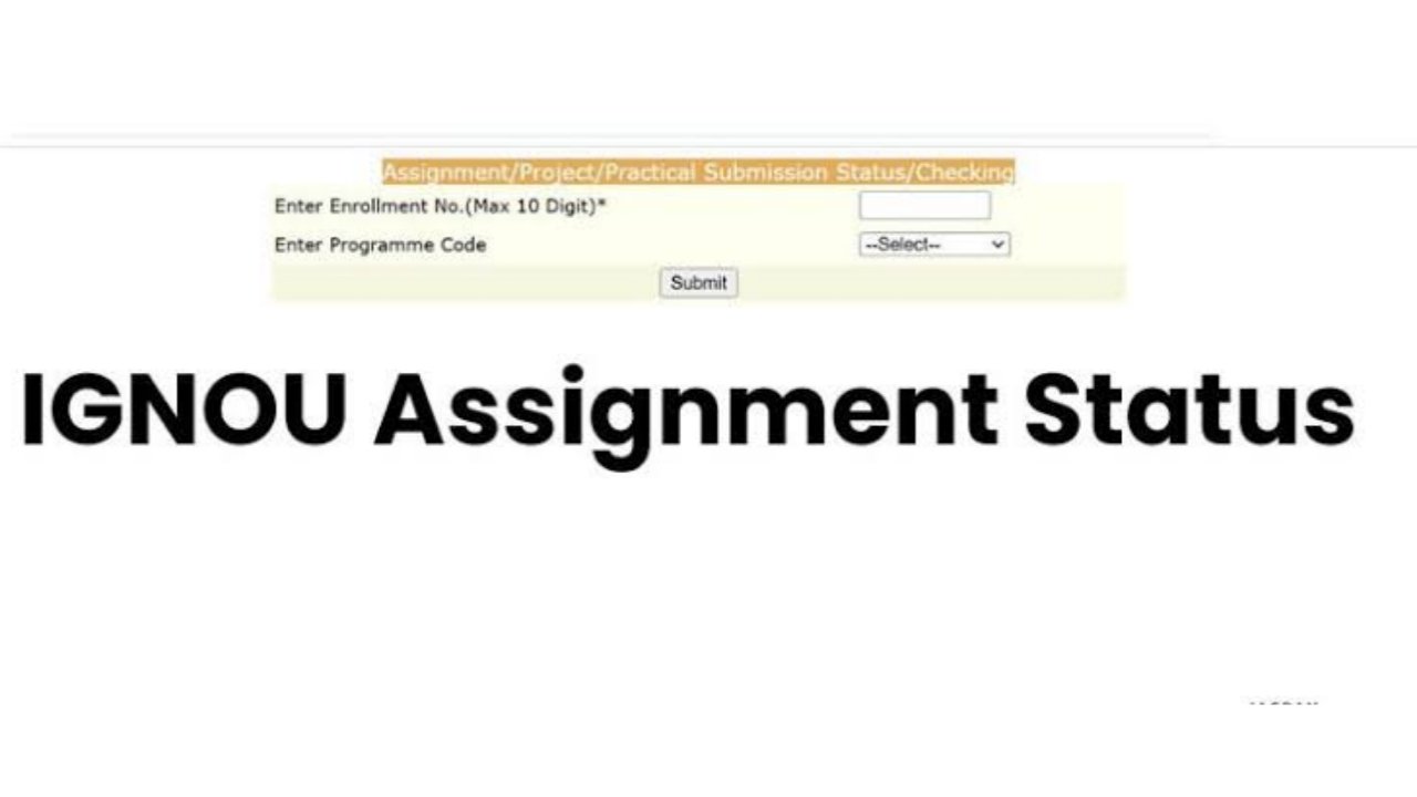 IGNOU University has released the assignment status for the June 2025 TEE students