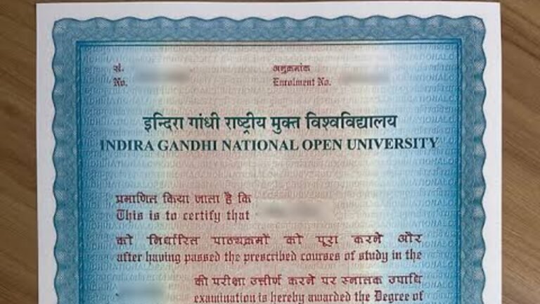 IGNOU degree certificates for the June 2025 TEE students